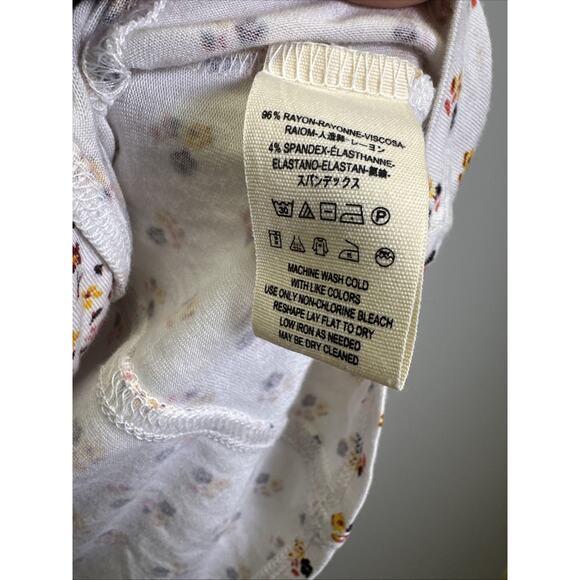 Free People Kissin Kate Top XS Floral Sweetheart Pearl Snap Coquette Milkmaid - Picture 6 of 9